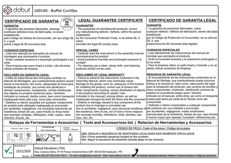 dobue MOVELARIA 100140 quick start guide