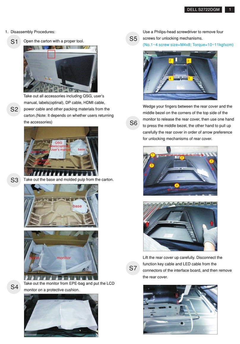 Dell S2722DGM Installation instructions Dell S2722DGM Installation instructions