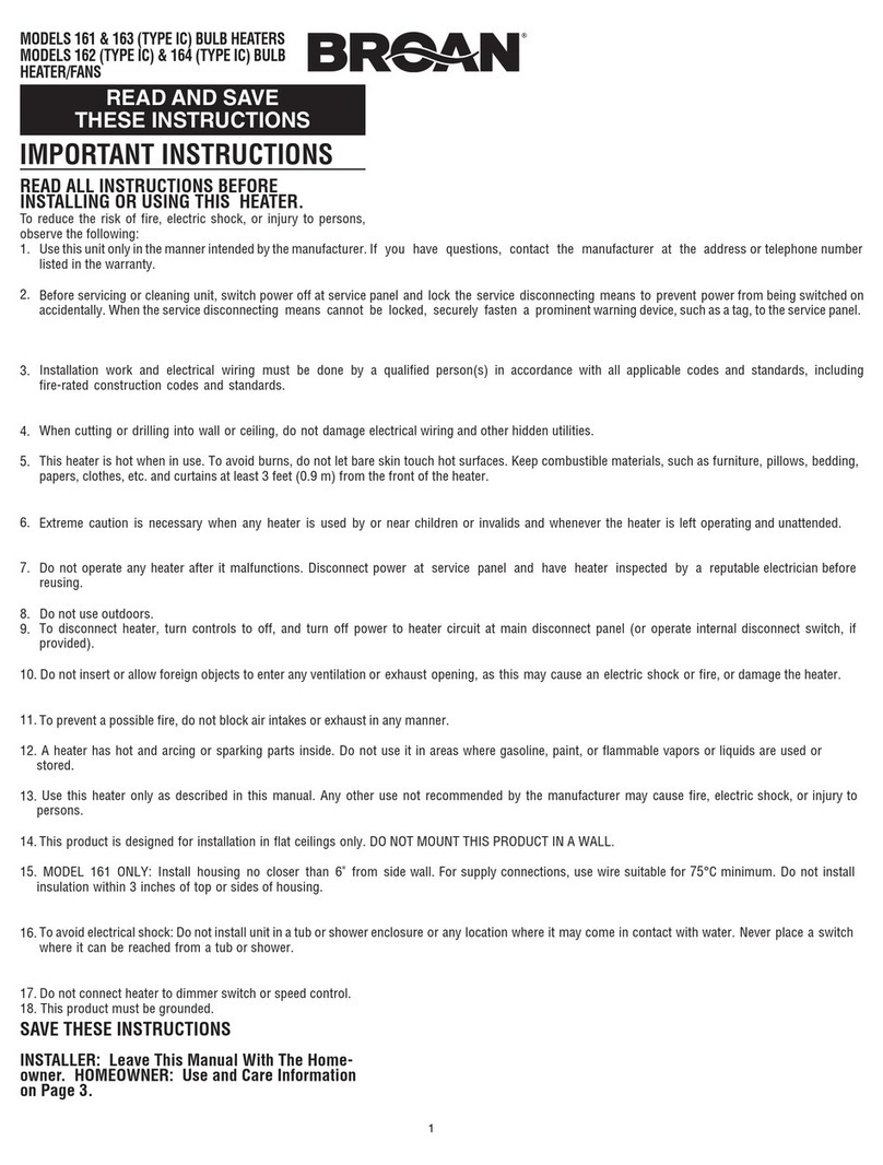 NuTone 161 User manual