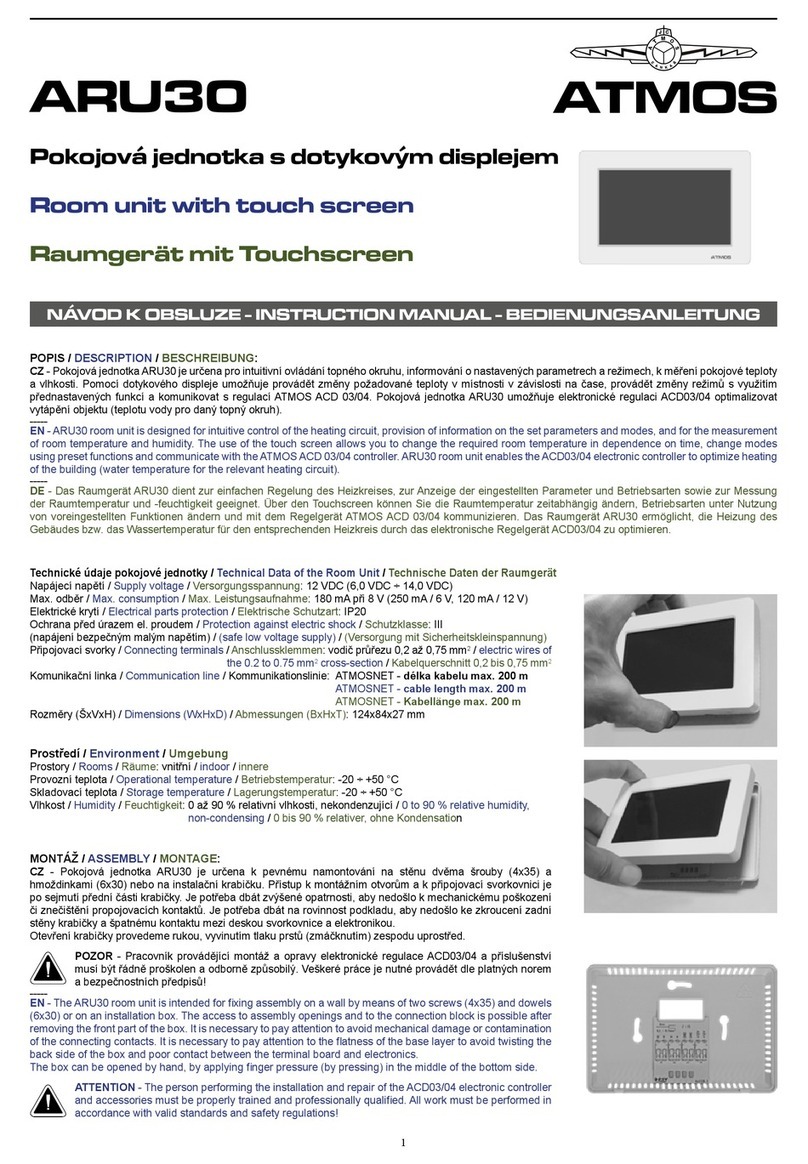 Atmos ARU30 User manual