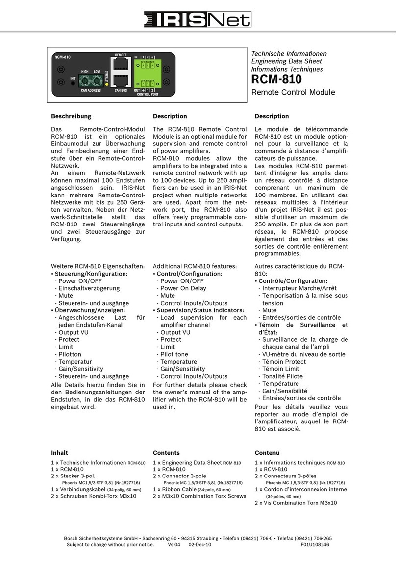 IRIS Net RCM-810 Engineering Data Sheet
