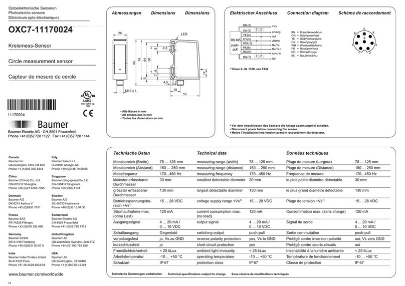 Baumer OXC7-11170024 User manual