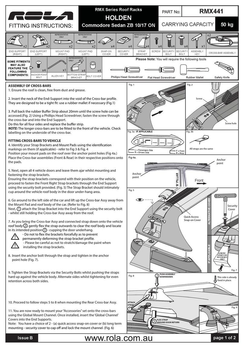 Rola HOLDEN RMX Series instructions