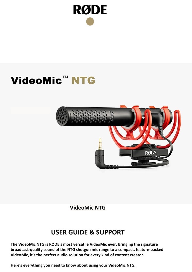 RODE Microphones VideoMic NTG user guide RODE Microphones VideoMic NTG user guide