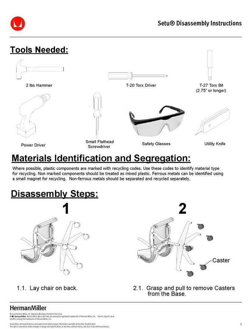 Herman Miller Setu Table Installation instructions Herman Miller Setu Table Installation instructions