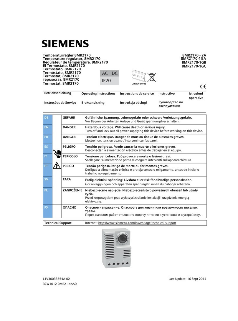 Siemens 8MR2170 operating instructions Siemens 8MR2170 operating instructions