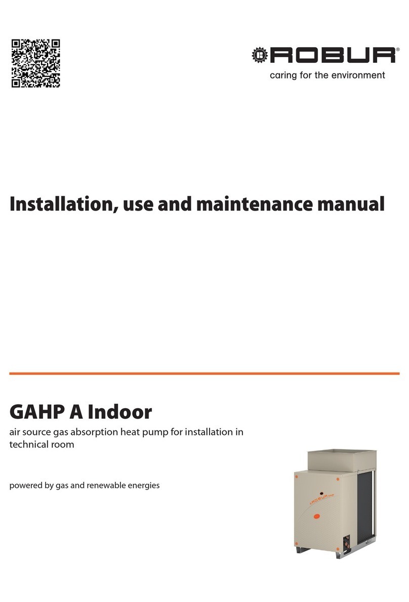 Robur GAHP A indoor Installation, use & maintenance manual