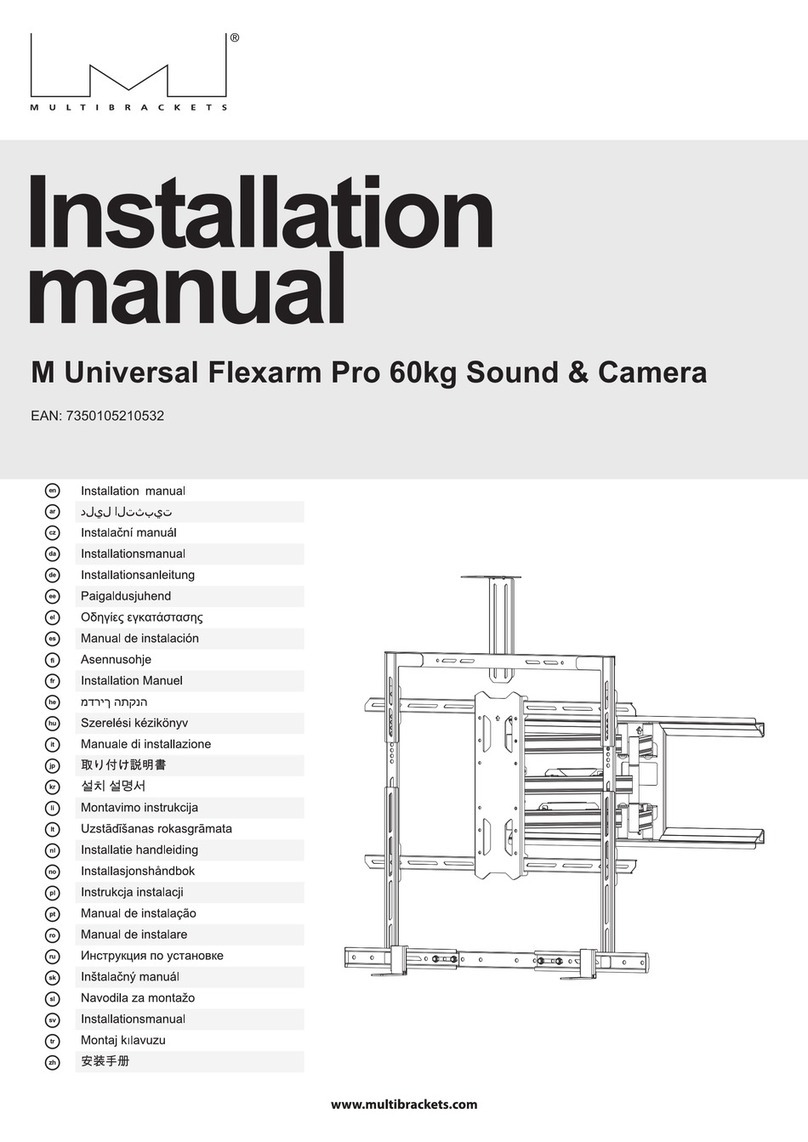 Multibrackets M Universal Flexarm Pro 60kg Sound & Camera User manual