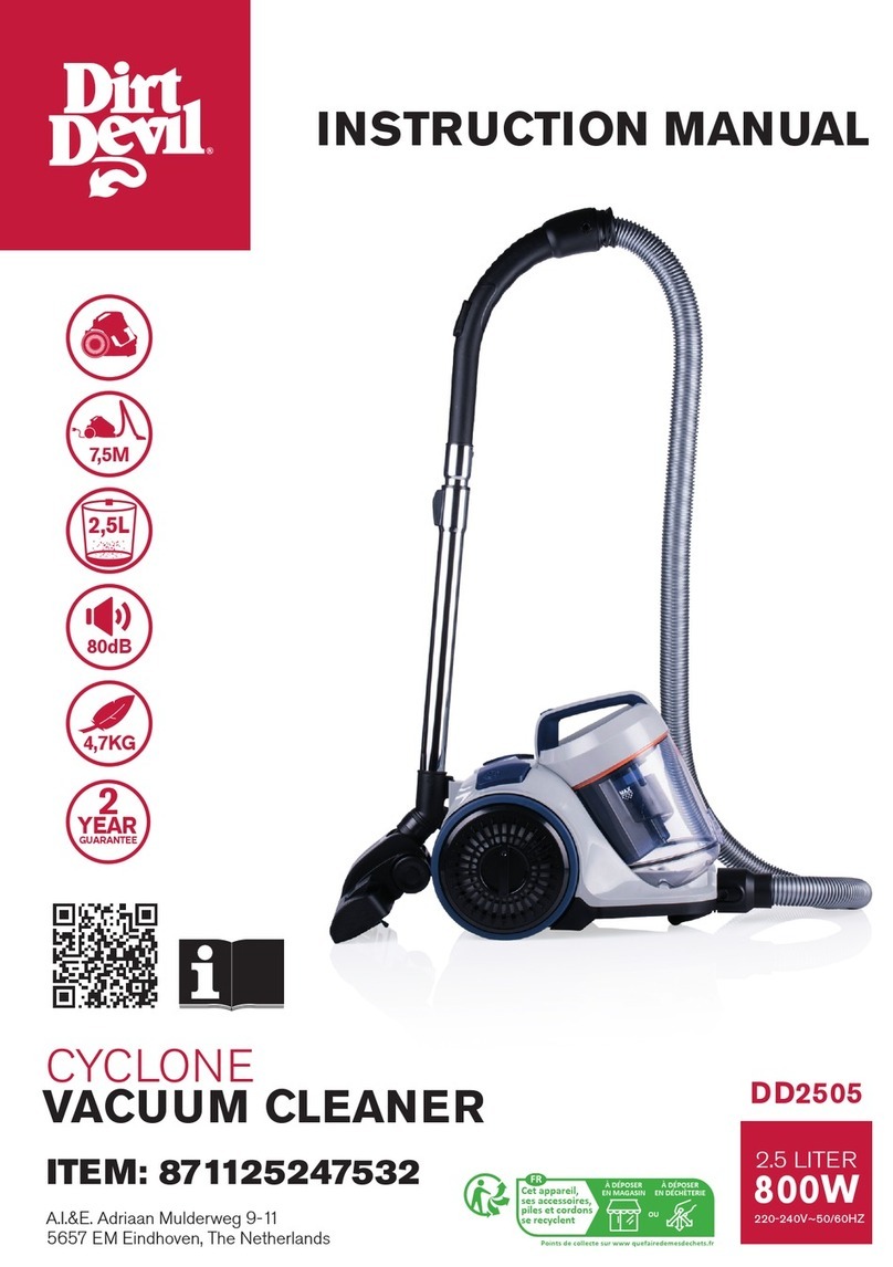 Dirt Devil DD2505 instruction manual