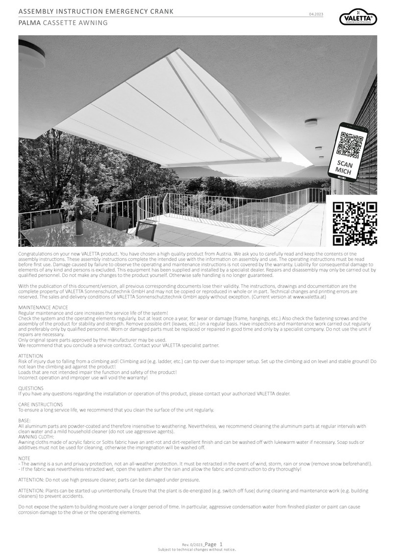 Valetta PALMA Assembly instruction