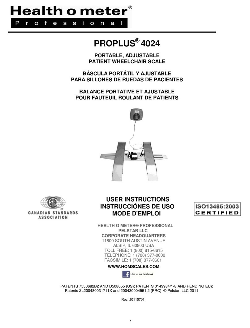 Health O Meter PROPLUS 4024 User instructions