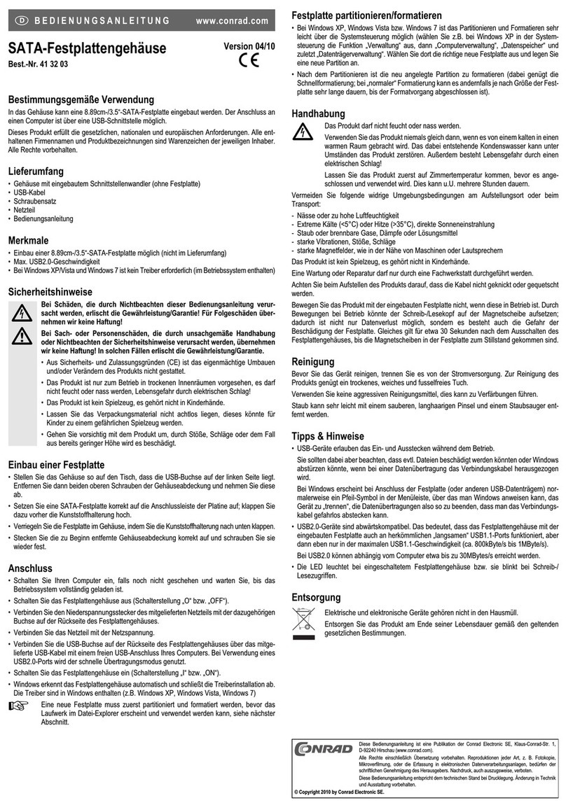Conrad 413203 operating instructions