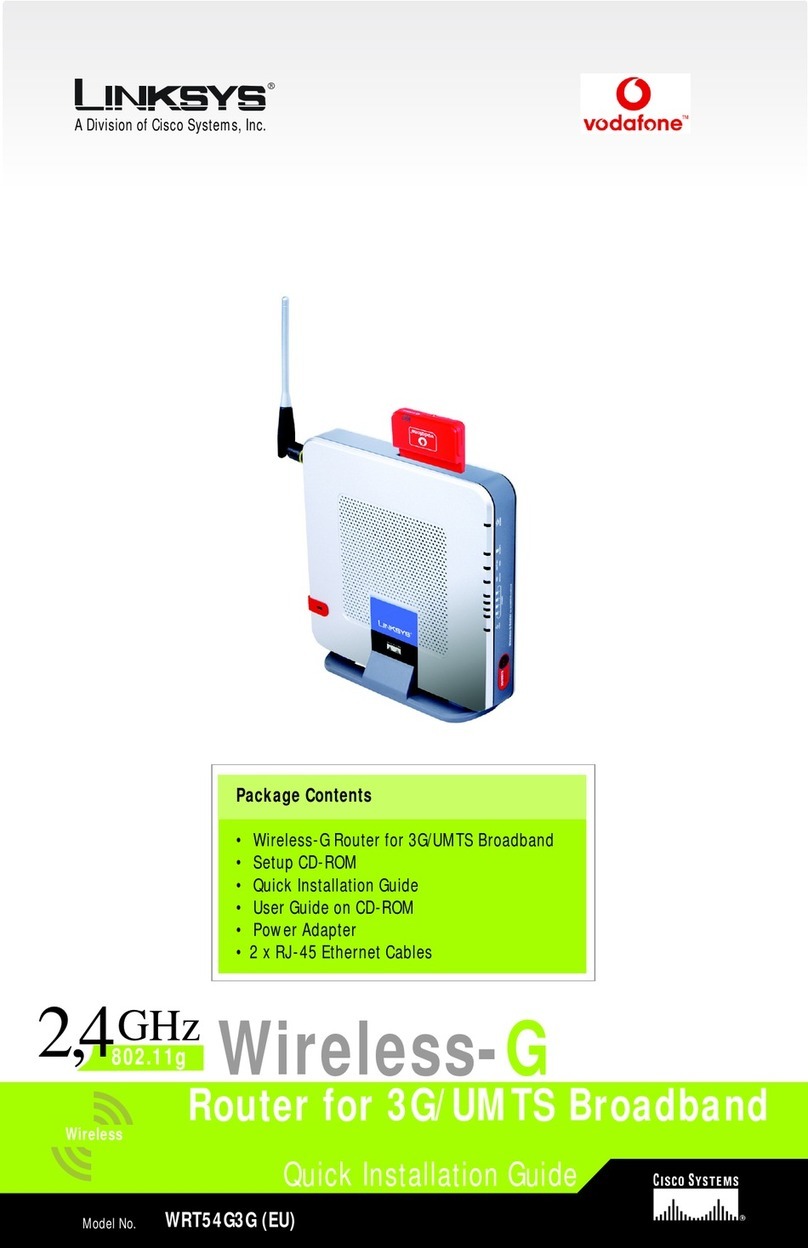 Cisco Linksys WRT54G3G User manual