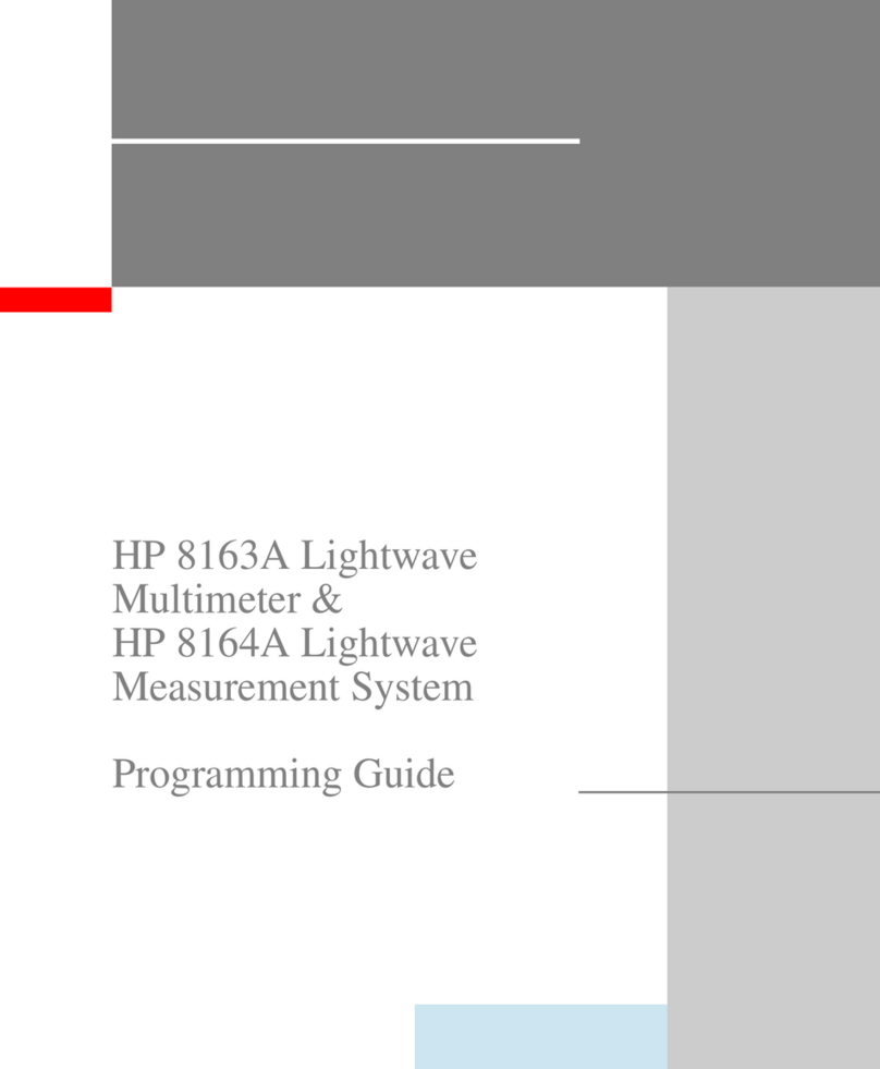 HP 8163A Series Operating instructions