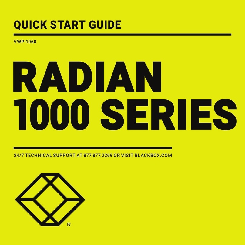 Black Box RADIAN 1000 Series User manual
