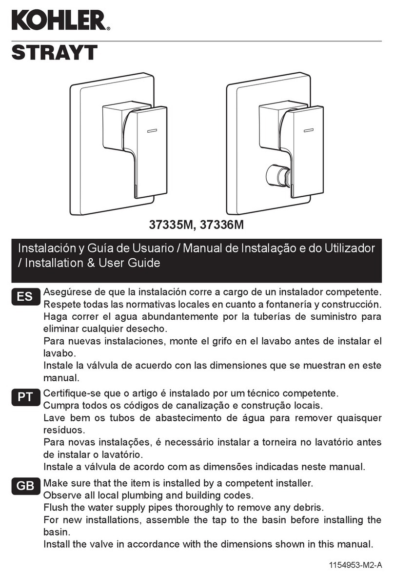 Kohler STRAYT 37335M Operation manual
