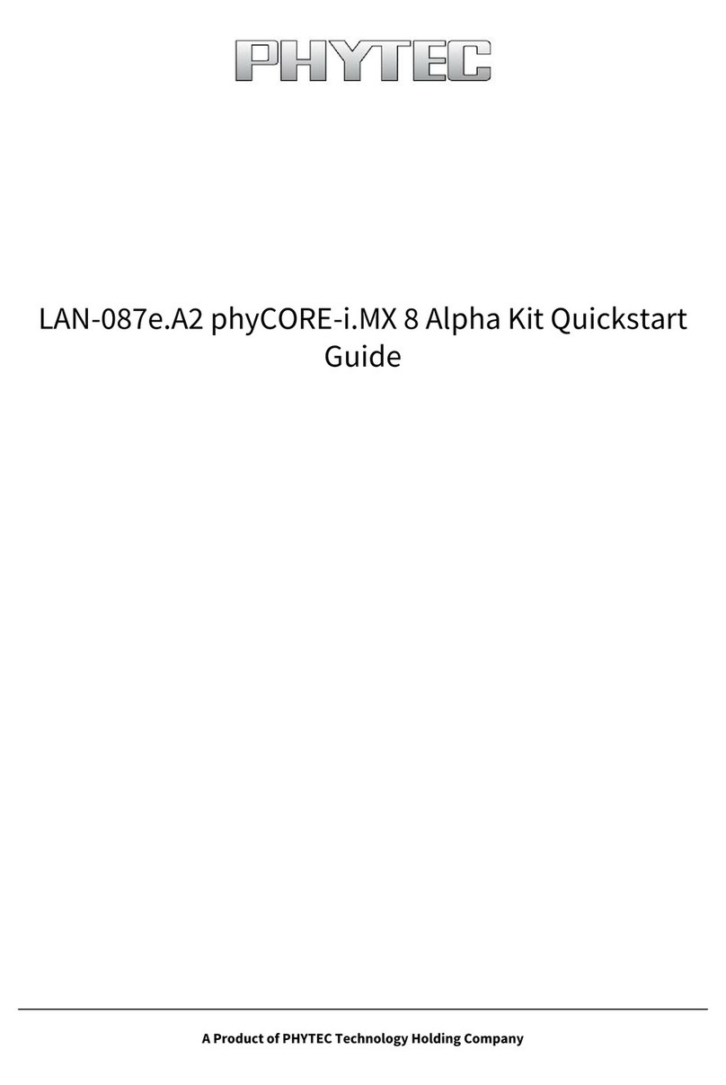 Phytec LAN-087e.A2 phyCORE-i.MX 8 Alpha Kit quick start guide Phytec LAN-087e.A2 phyCORE-i.MX 8 Alpha Kit quick start guide