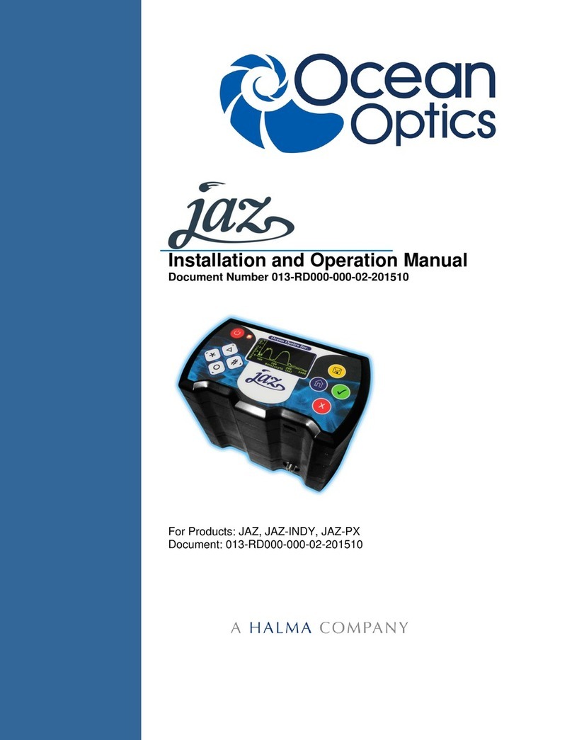 Halma Ocean Optics JAZ Installation and operation manual
