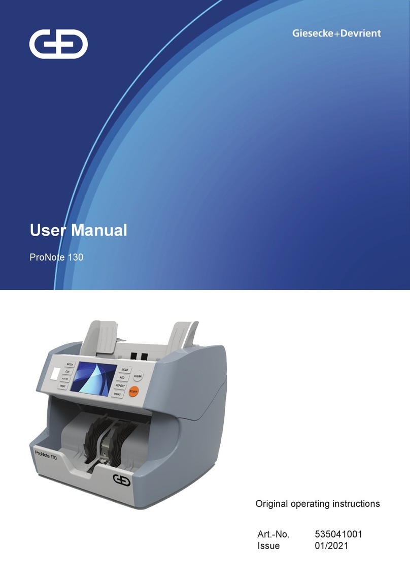 Giesecke & Devrient ProNote 130 user manual