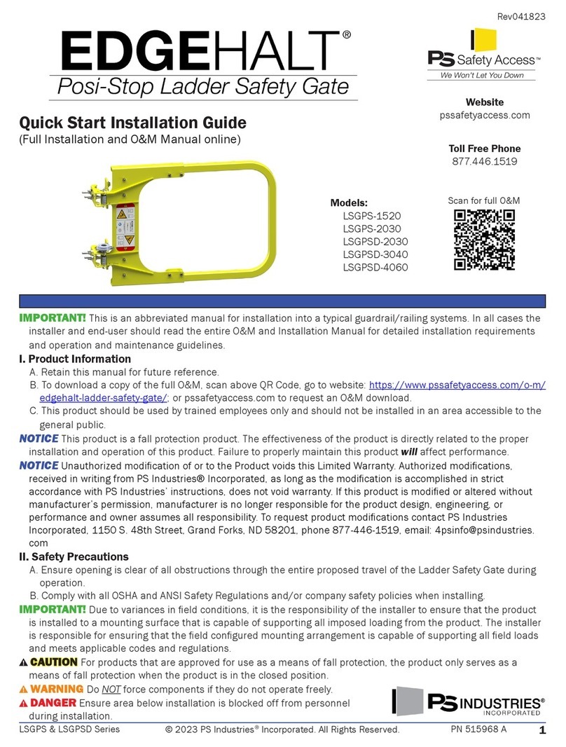 PS Industries EDGEHALT LSGPS-1520 Quick start installation guide