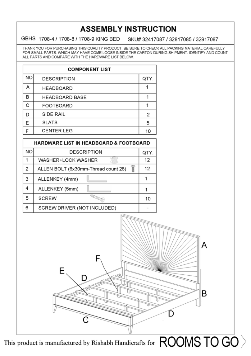 ROOMS TO GO 1708-4 User manual ROOMS TO GO 1708-4 User manual
