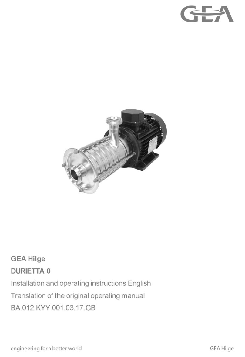GEA DURIETTA 0 Installation and operating instructions