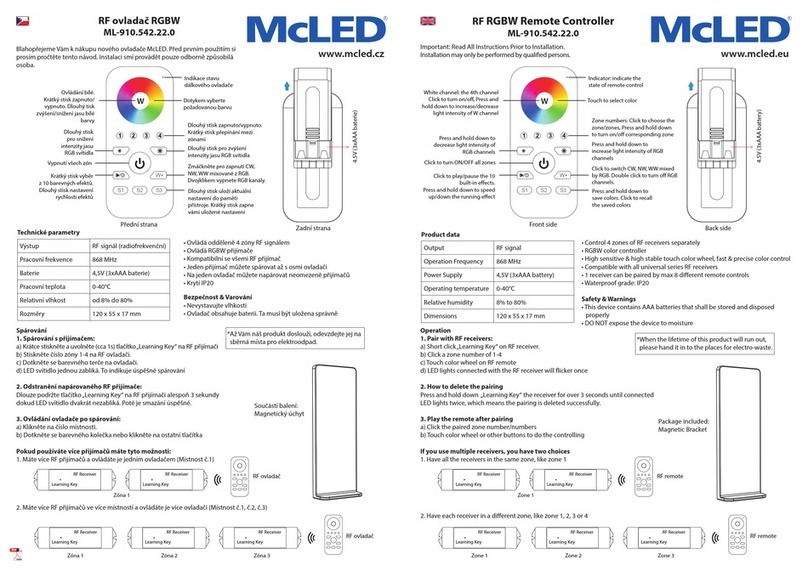 McLED ML-910.542.22.0 manual