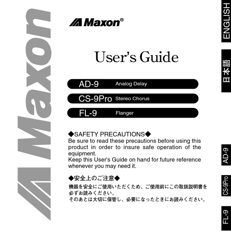 Maxon AD-9 User manual