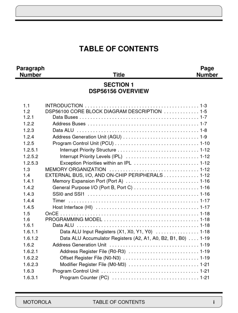 Motorola DSP56156 User manual
