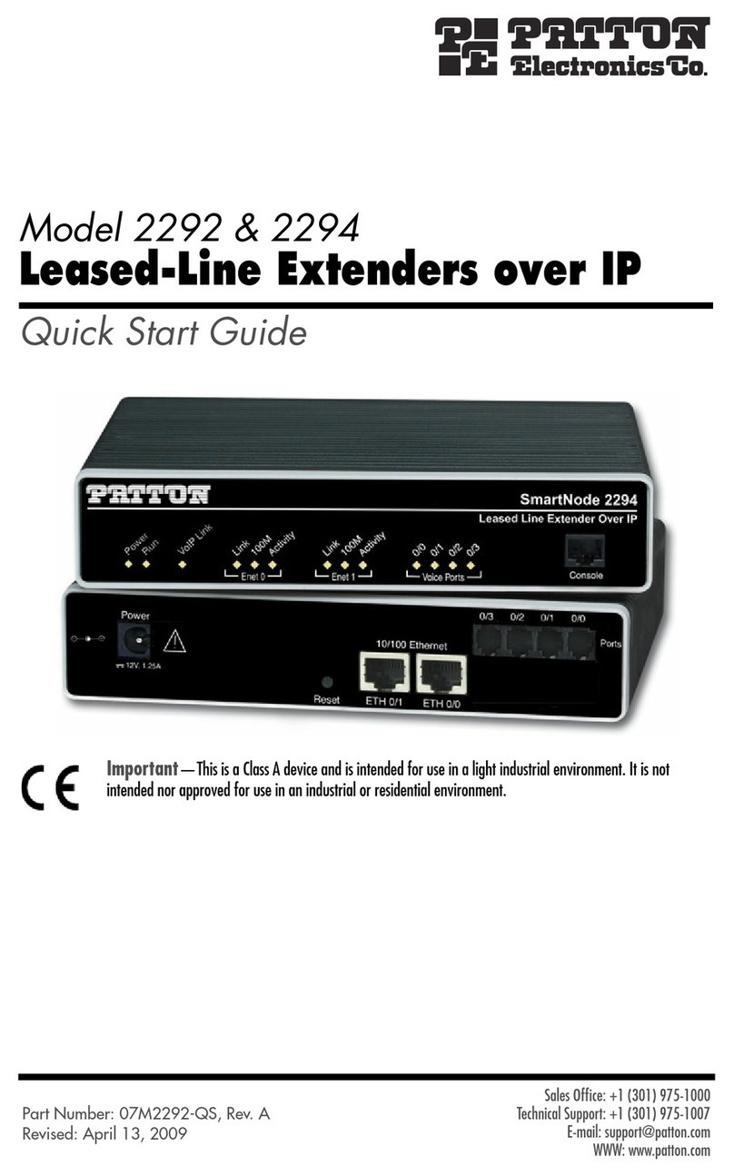 Patton electronics SmartNode 2292 User manual