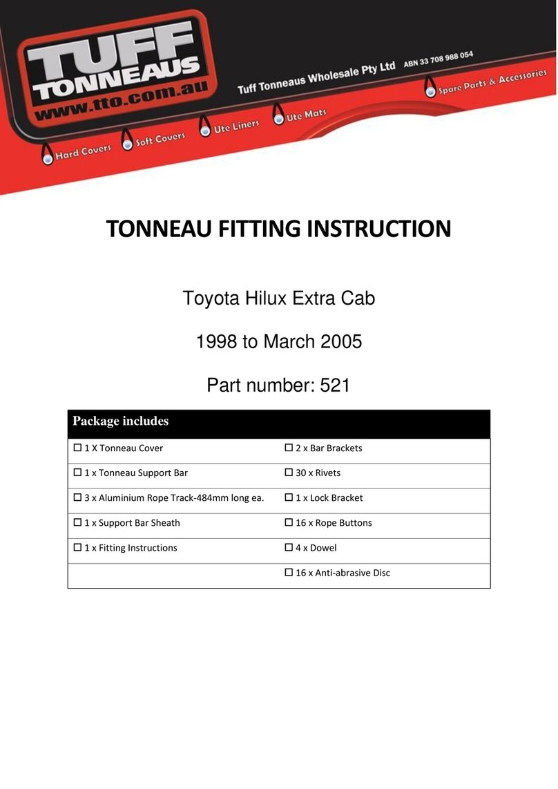 Tuff Tonneaus 521 FITTING INSTRUCTION Tuff Tonneaus 521 FITTING INSTRUCTION