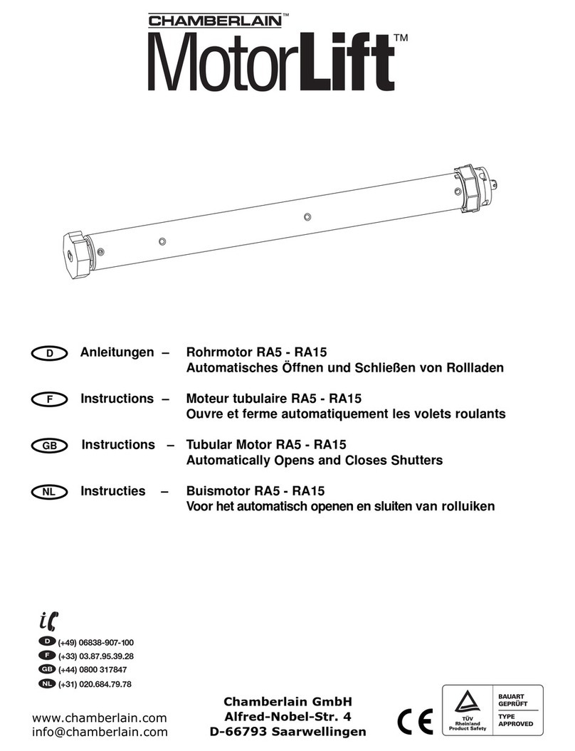 Chamberlain MotorLift RA5 instructions