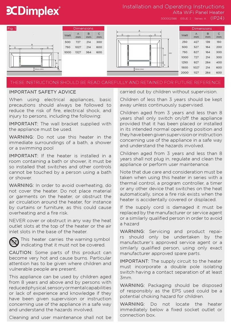 Dimplex DTD2R05 User manual
