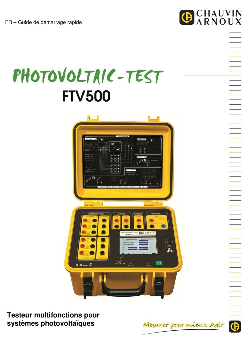 Chauvin Arnoux FTV500 quick start guide