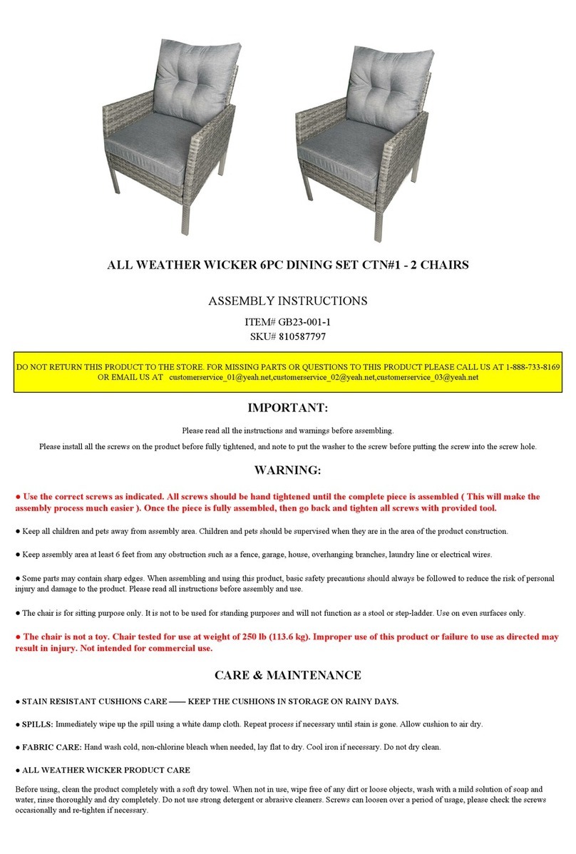 real living Valencia GB23-001-1 Assembly instructions
