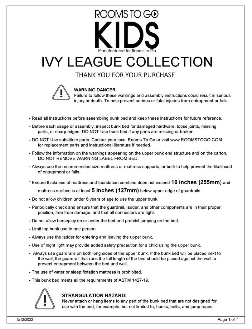 ROOMS TO GO IVY LEAGUE manual ROOMS TO GO IVY LEAGUE manual