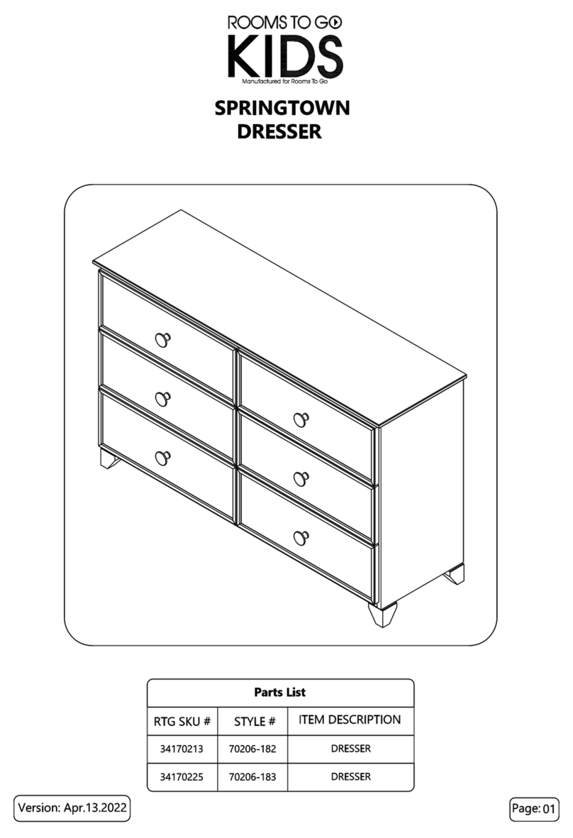 ROOMS TO GO SPRINGTOWN 34170213 manual