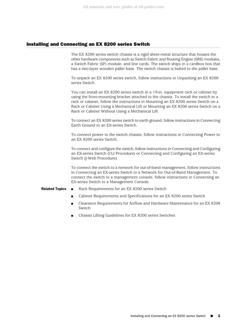 Juniper EX8200 Series Quick start guide