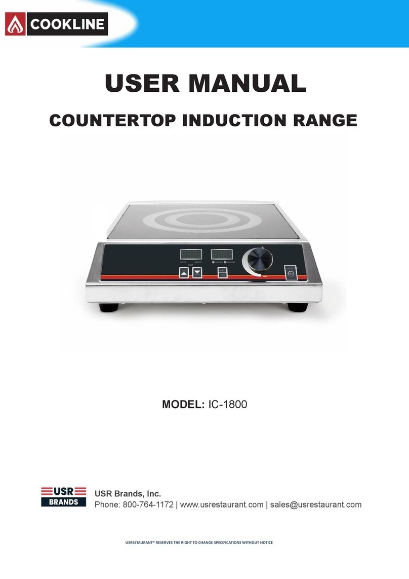 USR Brands Cookline IC-1800 user manual