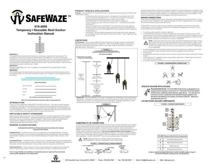 SafeWaze 019-4005 User manual