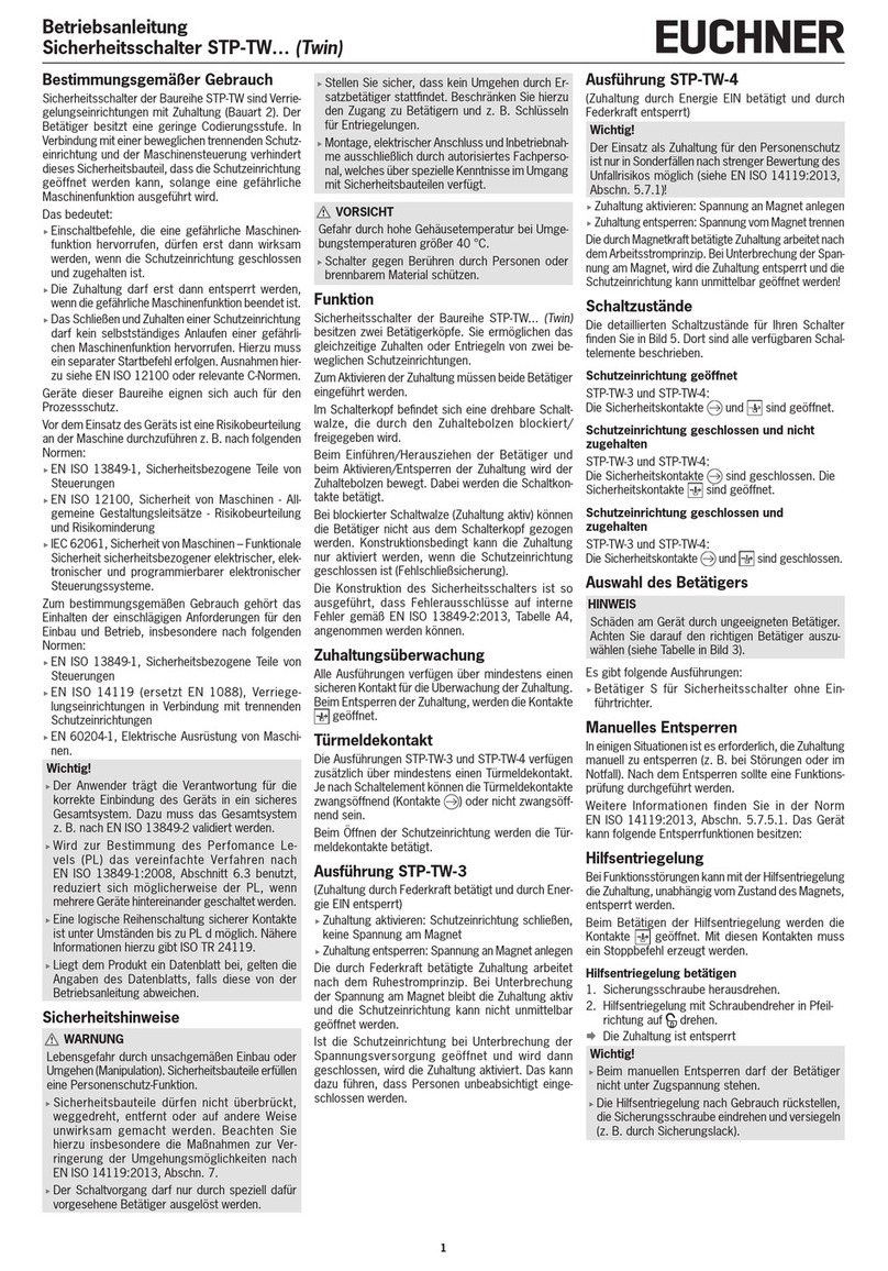 EUCHNER STP-TW Series User manual