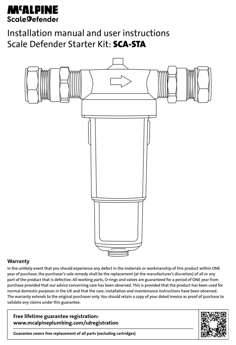 McAlpine SCA-STA Installation manual and user's guide