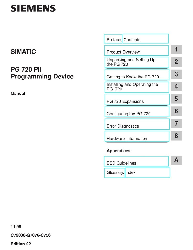 Siemens SIMATIC PG 720 PII User manual