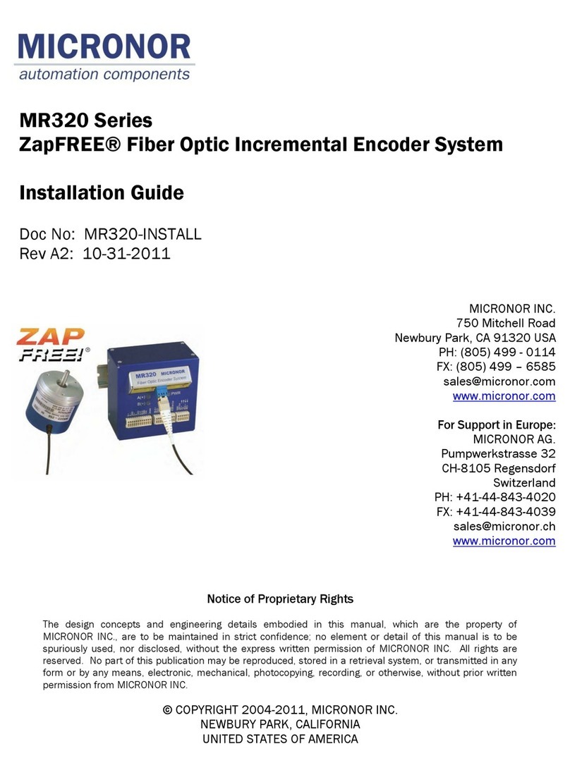 Micronor MR320 Series installation guide