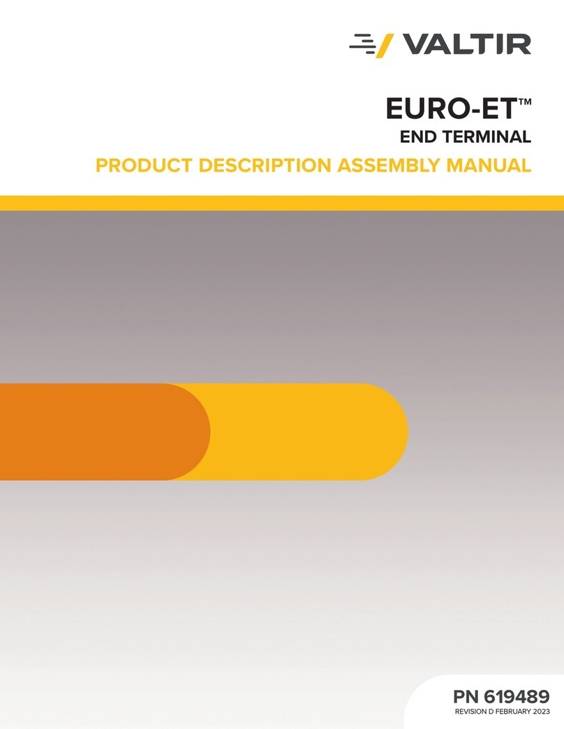 VALTIR EURO-ET END TERMINAL Product Description Assembly Manual VALTIR EURO-ET END TERMINAL Product Description Assembly Manual