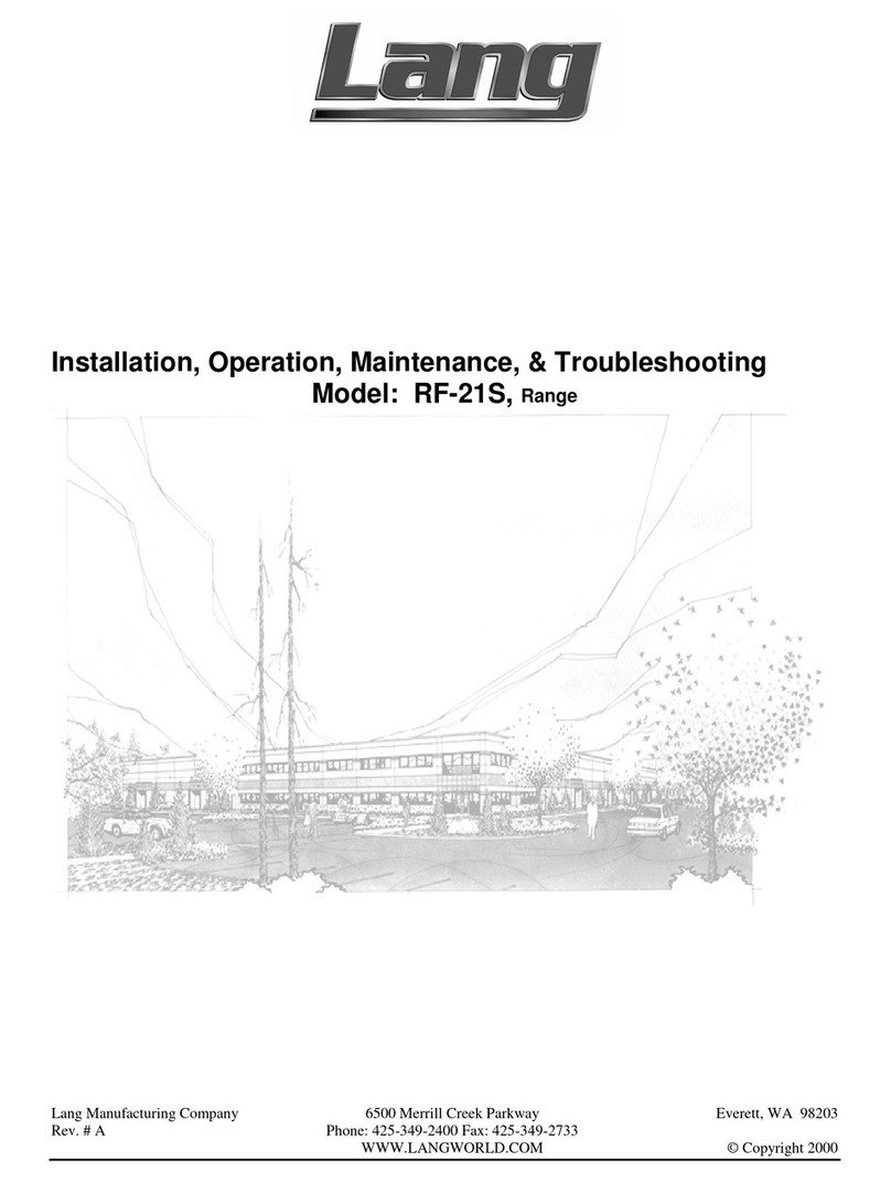 Lang RF-21S Series Installation, operation, maintenance, & troubleshooting