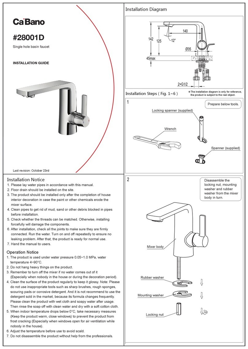 Ca'Bano 28001D installation guide Ca'Bano 28001D installation guide