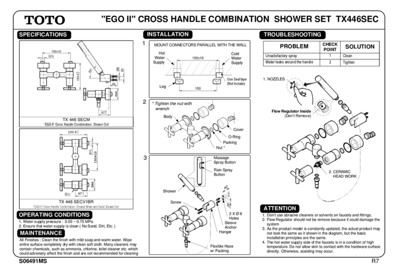 Toto EGO II TX446SEC User manual