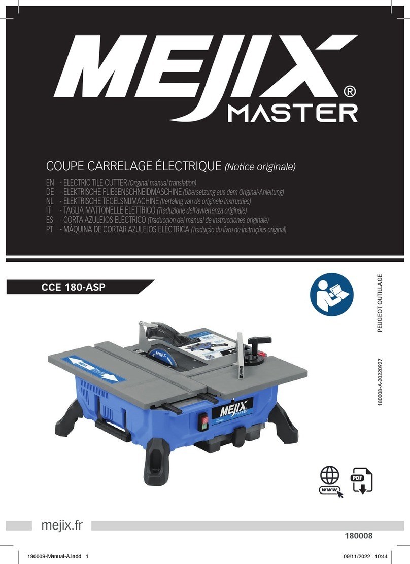 Mejix Master CCE 180-ASP Operation instructions