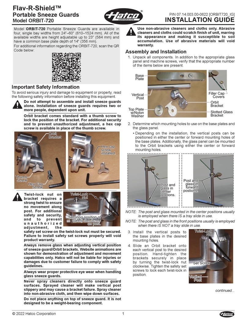 Hatco Flav-R-Shield ORBIT-720 User manual